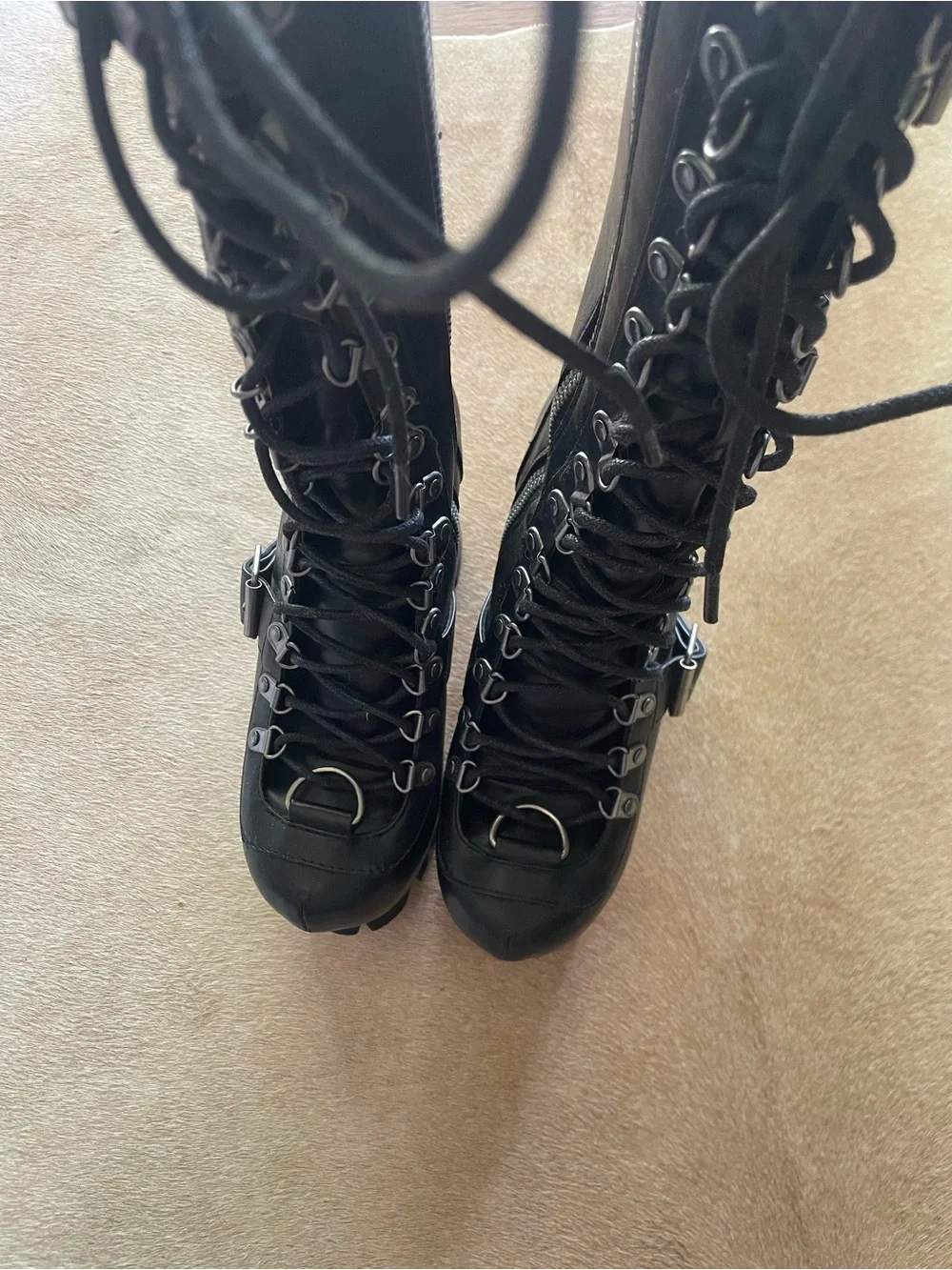Tall Platform Lace Up Combat Boots